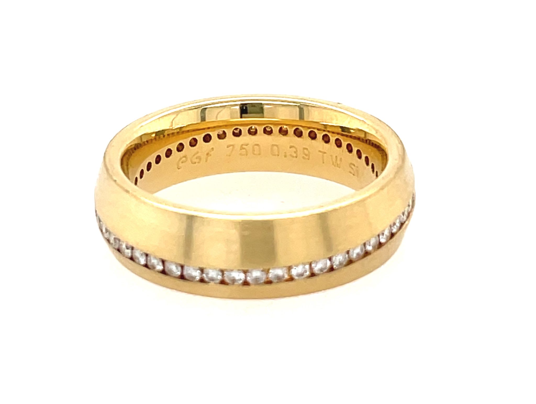 Diamanten Ring mit Kanalfassung Gr. 54 ca. 0,39ct Brillanten Gelbgold 750/ 18K - Bild 4