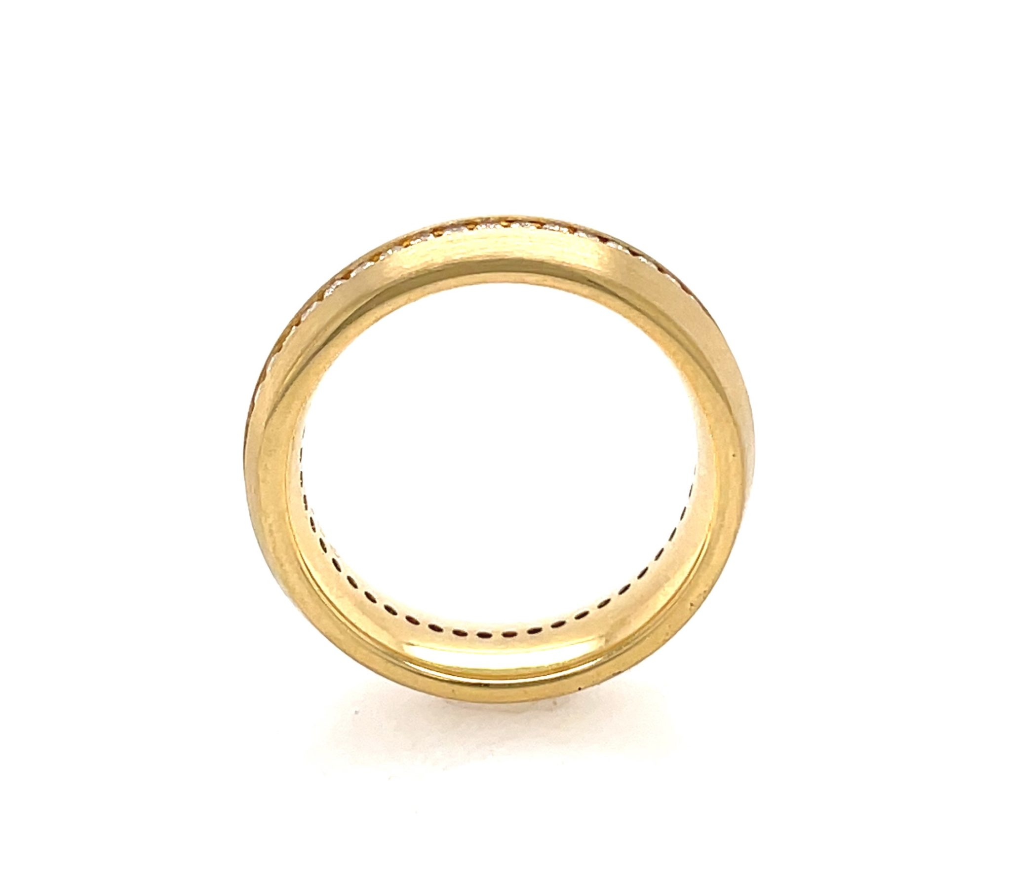 Diamanten Ring mit Kanalfassung Gr. 54 ca. 0,39ct Brillanten Gelbgold 750/ 18K - Bild 3