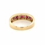 Rubin Ring Gr. 53 ca. 0,20 ct Diamanten Gelbgold 585/ 14K - Bild 3 Vorschau