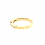 Rubin Ring Gr.56 ca. 0,20 ct Diamanten Gelbgold 750/ 18K - Bild 4 Vorschau