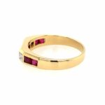 Rubin Ring Gr. 55 ca. 0,20 ct Diamanten Gelbgold 750/ 18K - Bild 5 Vorschau