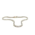 Tennisarmband 19 cm ca. 1,25 ct Diamanten Weißgold 585/ 14K - Bild 3 Vorschau