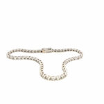 Tennisarmband 19 cm ca. 1,25 ct Diamanten Weißgold 585/ 14K - Bild 4 Vorschau