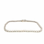 Tennisarmband 19 cm ca. 1,25 ct Diamanten Weißgold 585/ 14K - Bild 5 Vorschau