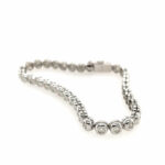 Tennisarmband 19 cm ca. 1,25 ct Diamanten Weißgold 585/ 14K - Bild 4 Vorschau