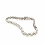 Tennisarmband 19 cm ca. 1,25 ct Diamanten Weißgold 585/ 14K - Bild 5 Vorschau