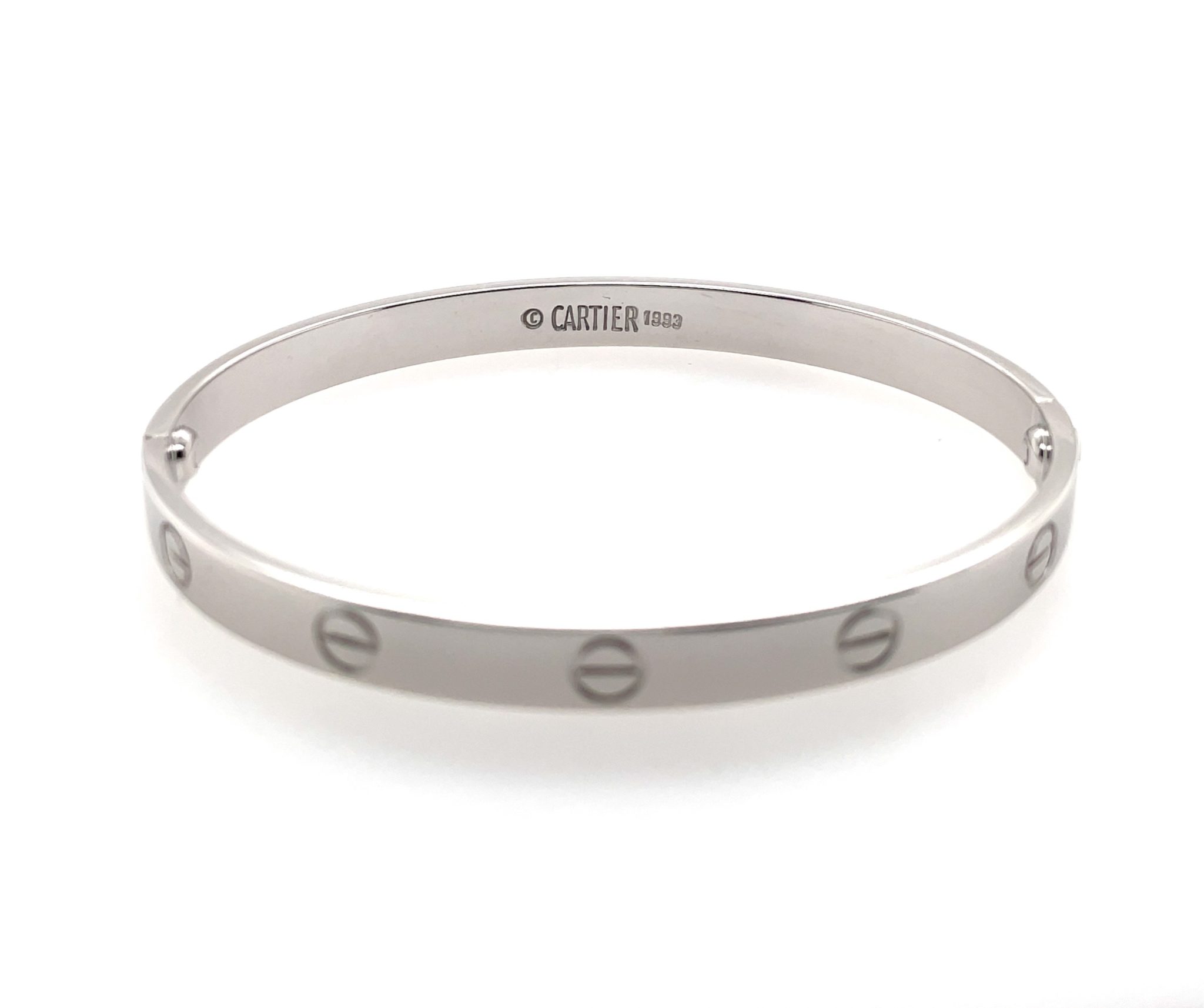 Cartier „Love“ Armreif Gr. 17cm Weißgold 750/ 18K - Bild 2