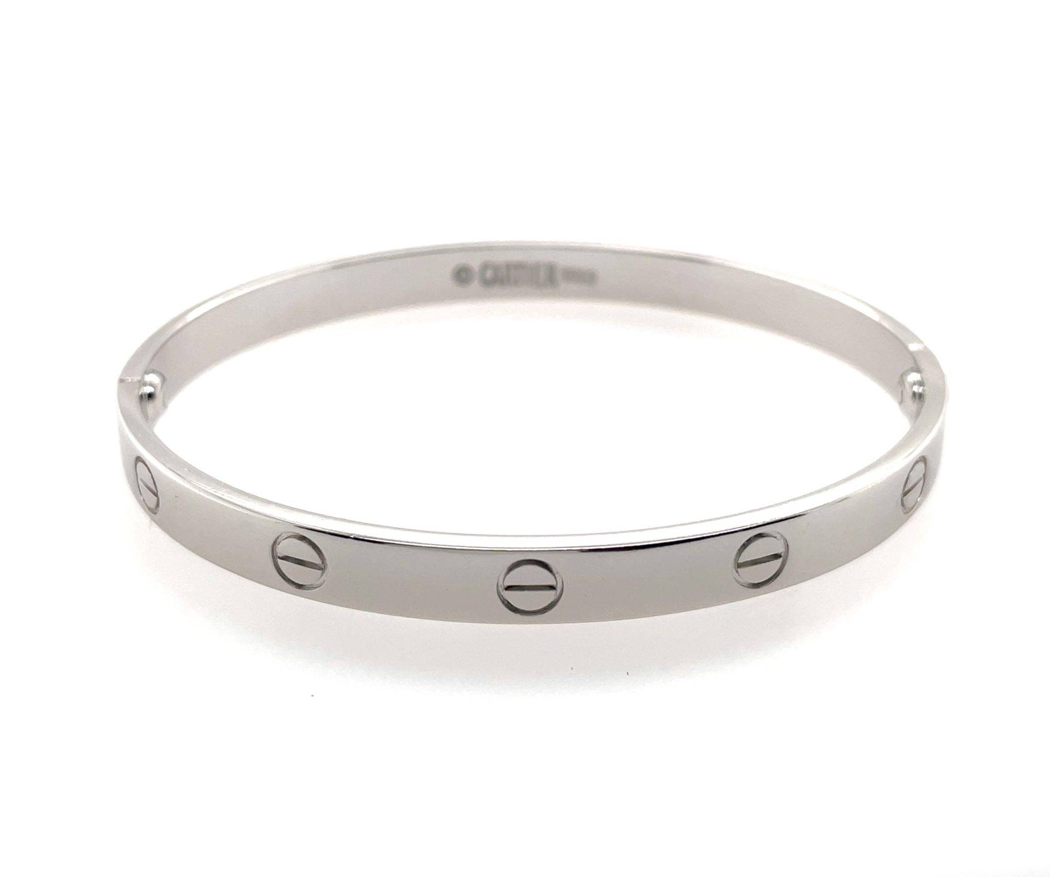 Cartier „Love“ Armreif Gr. 17cm Weißgold 750/ 18K