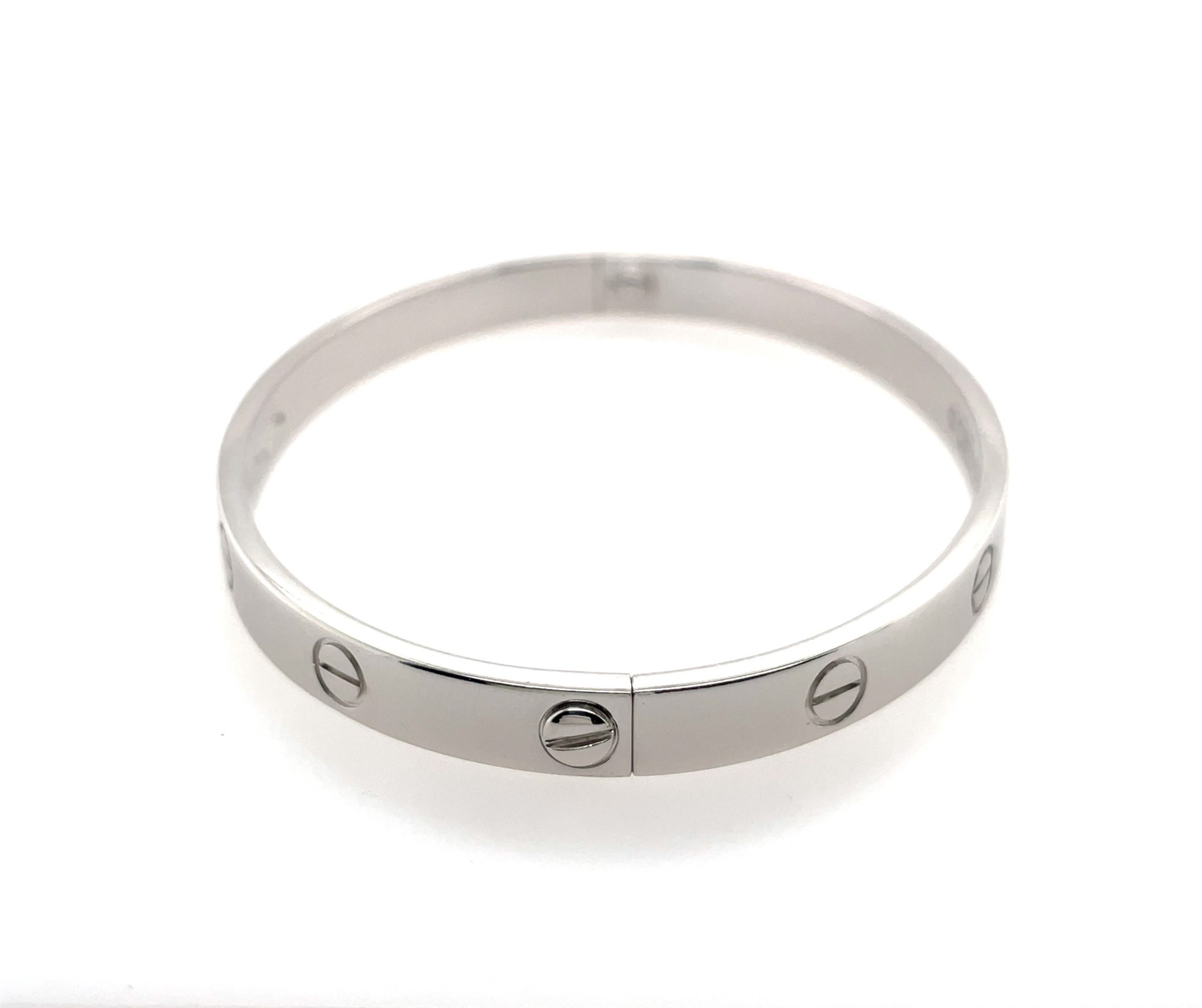 Cartier „Love“ Armreif Gr. 17cm Weißgold 750/ 18K - Bild 3