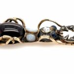 Granat „Hirschkäfer“ Brosche Diamanten, Perlen, Opalen Gelbgold 750/ 18K - Bild 3 Vorschau