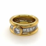 Diamanten Ring Gr. 59 ca. 1,10 ct Diamanten Bicolor 750/ 18K - Bild 2 Vorschau