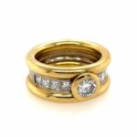Diamanten Ring Gr. 59 ca. 1,10 ct Diamanten Bicolor 750/ 18K - Bild 3 Vorschau