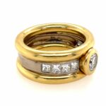 Diamanten Ring Gr. 59 ca. 1,10 ct Diamanten Bicolor 750/ 18K - Bild 7 Vorschau