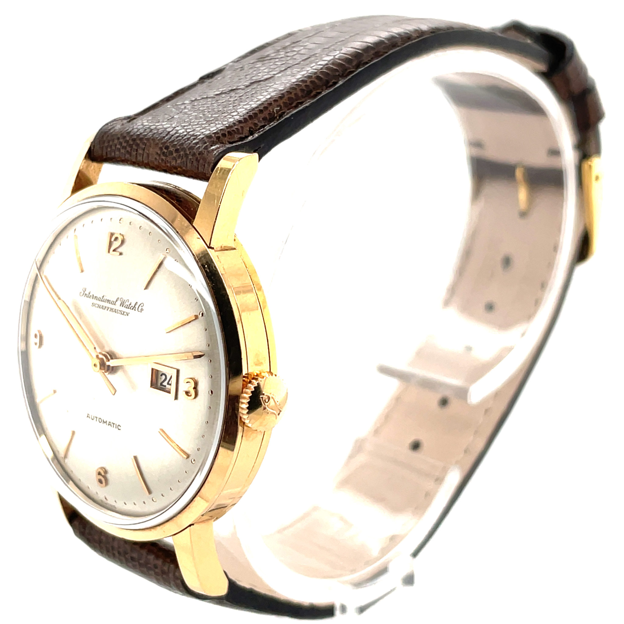 IWC Klassik Pink Gold 750, Cal. 8531 Automatic, Date 1960s Pie Pan Dial VINTAGE WATCH - Bild 2
