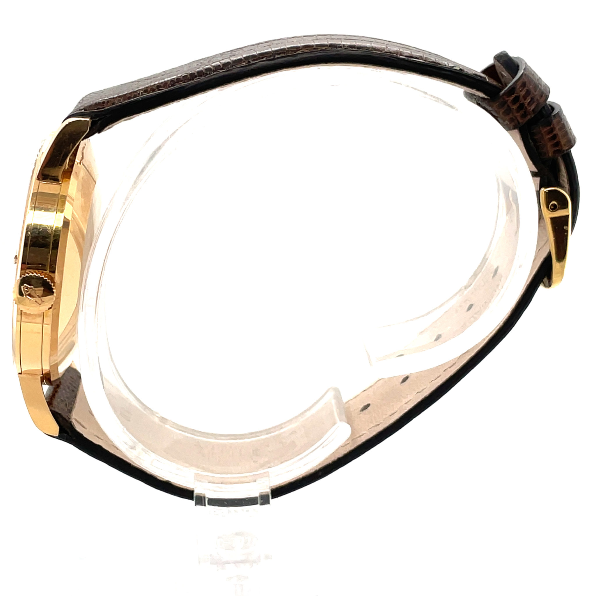 IWC Klassik Pink Gold 750, Cal. 8531 Automatic, Date 1960s Pie Pan Dial VINTAGE WATCH - Bild 5