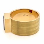 Granat Ring Gr. 62 Gelbgold 750/ 18K - Bild 4 Vorschau