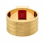 Granat Ring Gr. 62 Gelbgold 750/ 18K - Bild 5 Vorschau