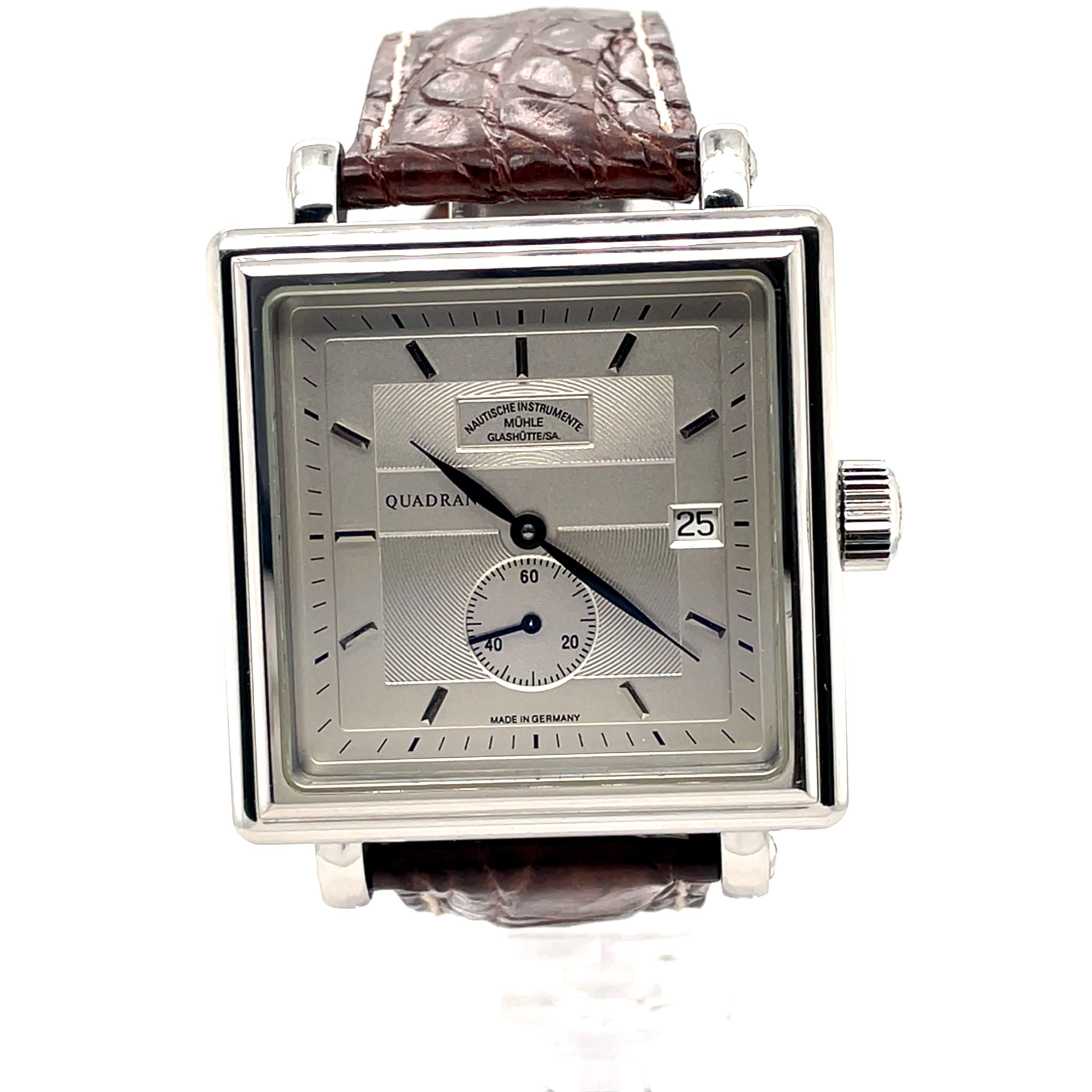 Mühle Glashütte Teutonia II Quadrant Full Set 2009 Stahl Super Zustand - Bild 9