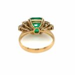 Smaragd 3,78ct Ring Gr.57 ca. 0,60ct Diamanten Gelbgold 18K DSEF Zertifikat - Bild 3 Vorschau