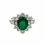 Smaragd Ring ca. 2,2 ct Gr. 54 ca. 1,12 ct Diamanten Weißgold 750/ 18K Vorschau