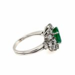 Smaragd Ring ca. 2,2 ct Gr. 54 ca. 1,12 ct Diamanten Weißgold 750/ 18K - Bild 3 Vorschau