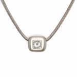 Solitärcollier 44cm ca. 1,02ct Princess Cut Weißgold 585/ 14K Vorschau