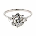 Entourage Ring Gr. 60 ca. 1,0 ct Diamanten Weißgold 750/ 18K Vorschau