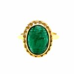 Smaragd Ring ca. 6,0 ct Gr. 60 ca. 0,20 ct Diamanten Gelbgold 750/ 18K Vorschau