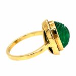 Smaragd Ring ca. 6,0 ct Gr. 60 ca. 0,20 ct Diamanten Gelbgold 750/ 18K - Bild 2 Vorschau
