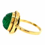 Smaragd Ring ca. 6,0 ct Gr. 60 ca. 0,20 ct Diamanten Gelbgold 750/ 18K - Bild 3 Vorschau