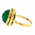 Smaragd Ring ca. 6,0 ct Gr. 60 ca. 0,20 ct Diamanten Gelbgold 750/ 18K - Bild 5 Vorschau