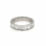 Halbmemoire Ring Gr. 48 ca. 0,50 ct Diamanten Weißgold 750/ 18K - Bild 2 Vorschau
