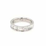 Halbmemoire Ring Gr. 48 ca. 0,50 ct Diamanten Weißgold 750/ 18K - Bild 3 Vorschau