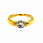 Solitärring Gr. 52,5 ca. 0,47 ct Diamant Bicolor 750/ 18K Vorschau