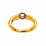 Solitärring Gr. 52,5 ca. 0,47 ct Diamant Bicolor 750/ 18K - Bild 3 Vorschau