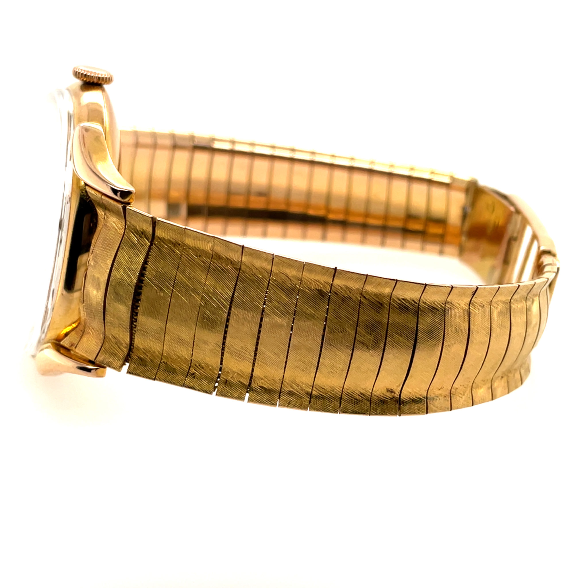 IWC Cal. 83 Gold 750 Tear Drop Case VINTAGE Honeycomb bracelet ca. 1945 - Bild 7