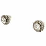 Diamanten Ohrstecker ca. 1,30 ct Diamanten im Altschliff Weißgold 585/ 14K - Bild 2 Vorschau