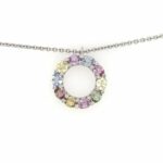 Rüschenbeck Saphir Collier 45 cm ca. 0,50 ct Diamanten Weißgold 750/ 18K Vorschau