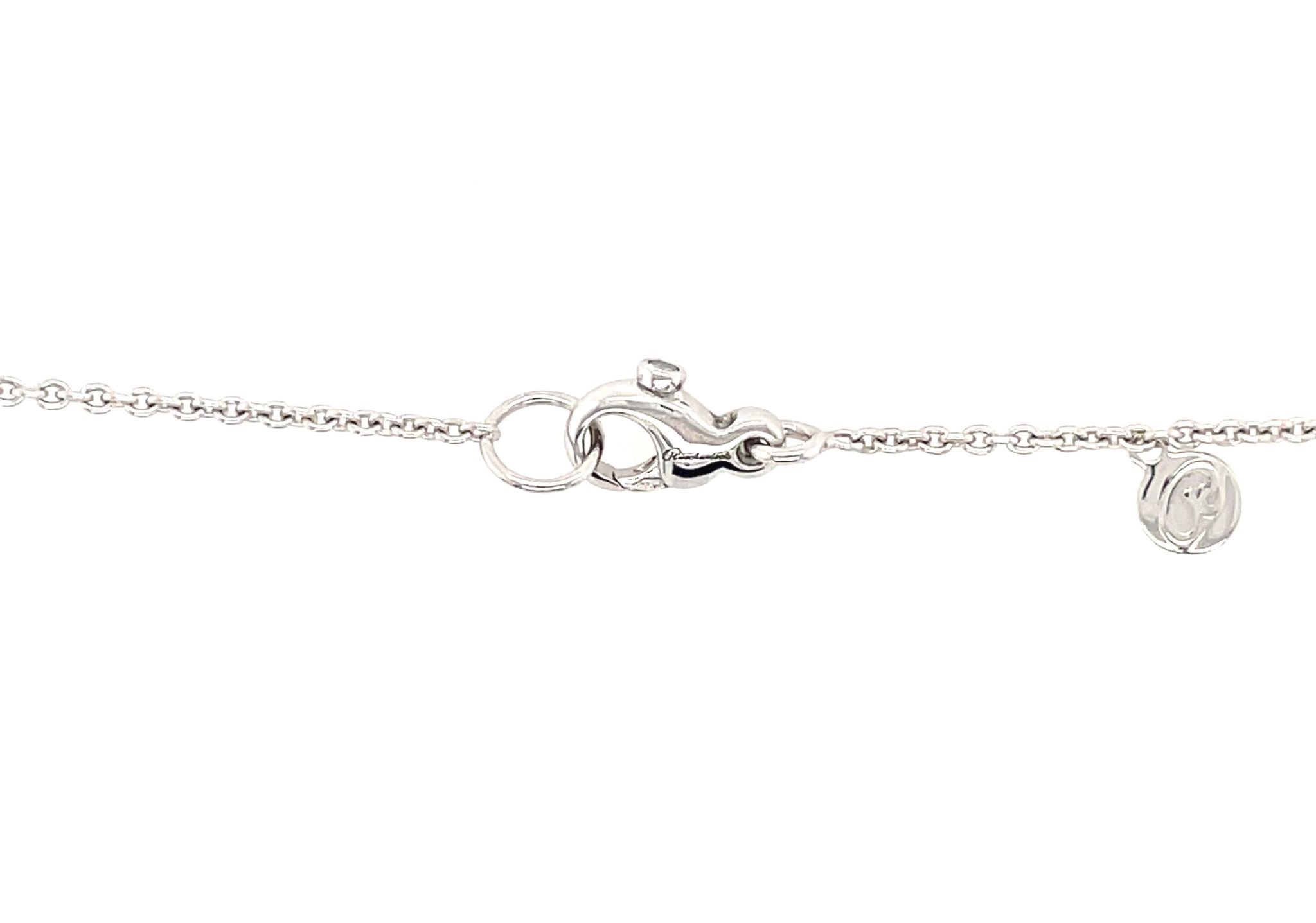 Rüschenbeck Saphir Collier 45 cm ca. 0,50 ct Diamanten Weißgold 750/ 18K - Bild 6