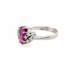 Rubin Ring Gr. 52 ca. 0,27 ct Diamanten Weißgold 585/ 14K - Bild 3 Vorschau