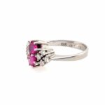 Rubin Ring Gr. 52 ca. 0,27 ct Diamanten Weißgold 585/ 14K - Bild 4 Vorschau
