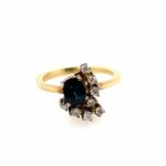 Saphir Ring Gr. 51,5 ca. 0,15 ct Diamanten Gelbgold 585/ 14K Vorschau