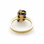 Saphir Ring Gr. 51,5 ca. 0,15 ct Diamanten Gelbgold 585/ 14K - Bild 4 Vorschau