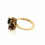 Saphir Ring Gr. 51,5 ca. 0,15 ct Diamanten Gelbgold 585/ 14K - Bild 5 Vorschau