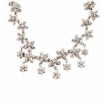 Blütenoptik Collier 41,5 cm ca. 2,50 ct Diamanten Weißgold 750/ 18K Vorschau