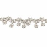Blütenoptik Collier 41,5 cm ca. 2,50 ct Diamanten Weißgold 750/ 18K - Bild 2 Vorschau