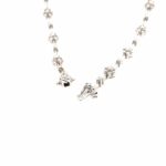 Blütenoptik Collier 41,5 cm ca. 2,50 ct Diamanten Weißgold 750/ 18K - Bild 3 Vorschau