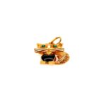 Van Cleef & Arpels „Katzen“ Anhänger Emaille Gelbgold 750/ 18K - Bild 2 Vorschau