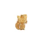 Van Cleef & Arpels „Katzen“ Anhänger Emaille Gelbgold 750/ 18K - Bild 3 Vorschau