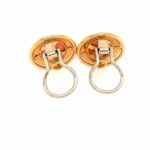 Korallen Ohrclips Emaille Gelbgold 750/ 18K - Bild 7 Vorschau